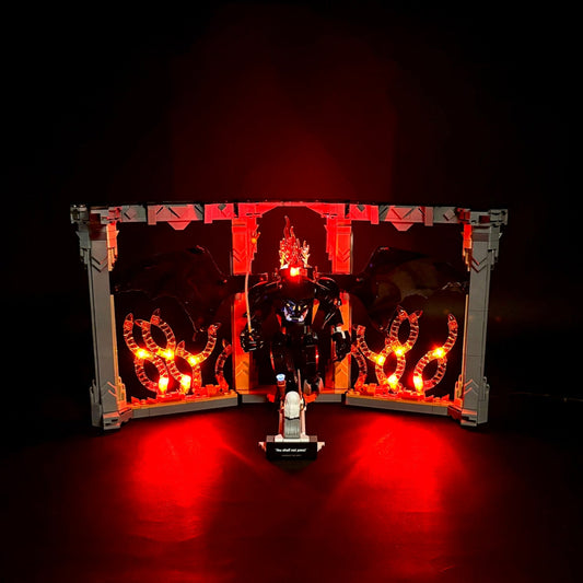 Lyskit til LEGO® Balrog Book Nook – oplys Morias miner og broen ved Khazad-dûm
