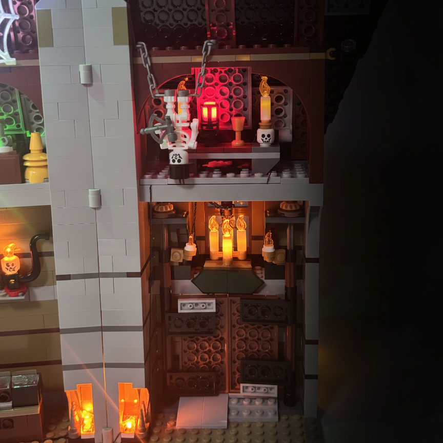 Lyskit til LEGO® Haunted House (10273) – skab uhyggelig stemning med LED-lys