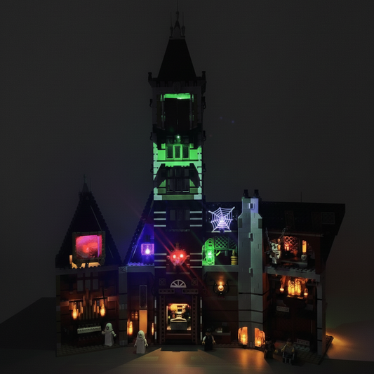 Lyskit til LEGO® Haunted House (10273) – skab uhyggelig stemning med LED-lys
