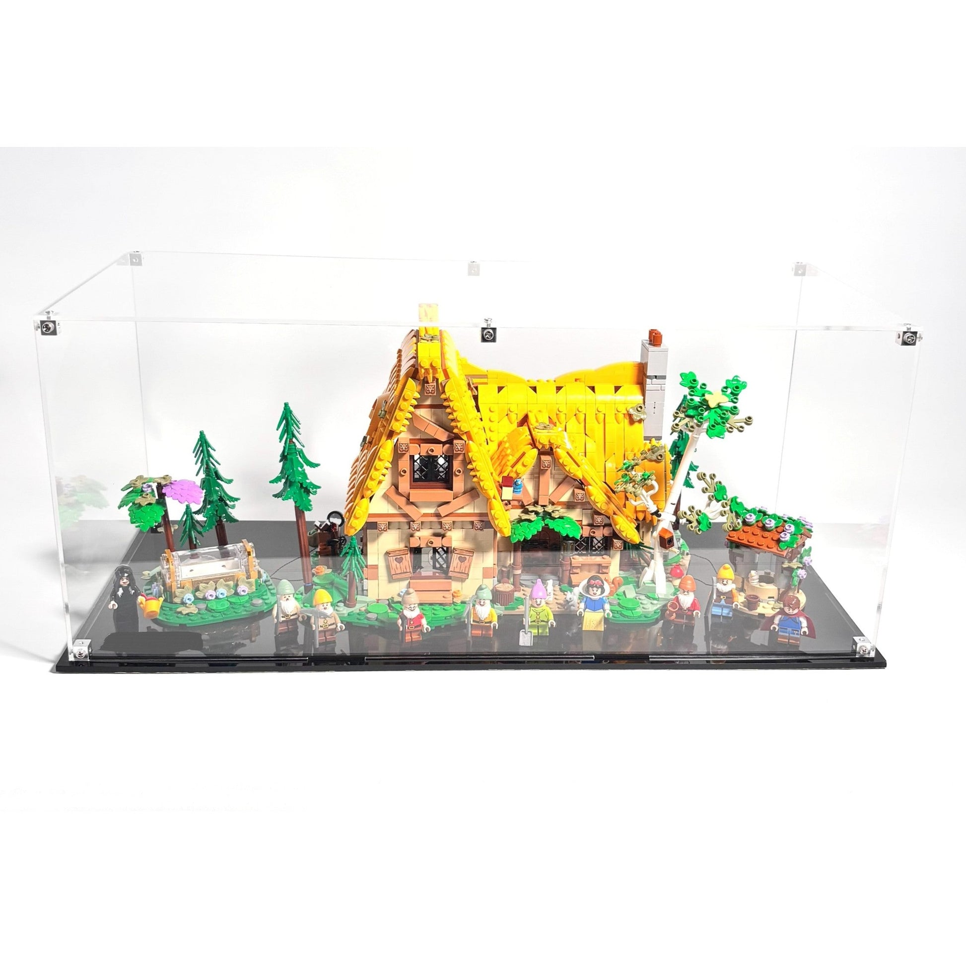 Akryl kasse til LEGO® Disney® Snehvide og de syv små dværges hytte (43242) – støvfri beskyttelse og elegant udstilling af det ikoniske eventyr