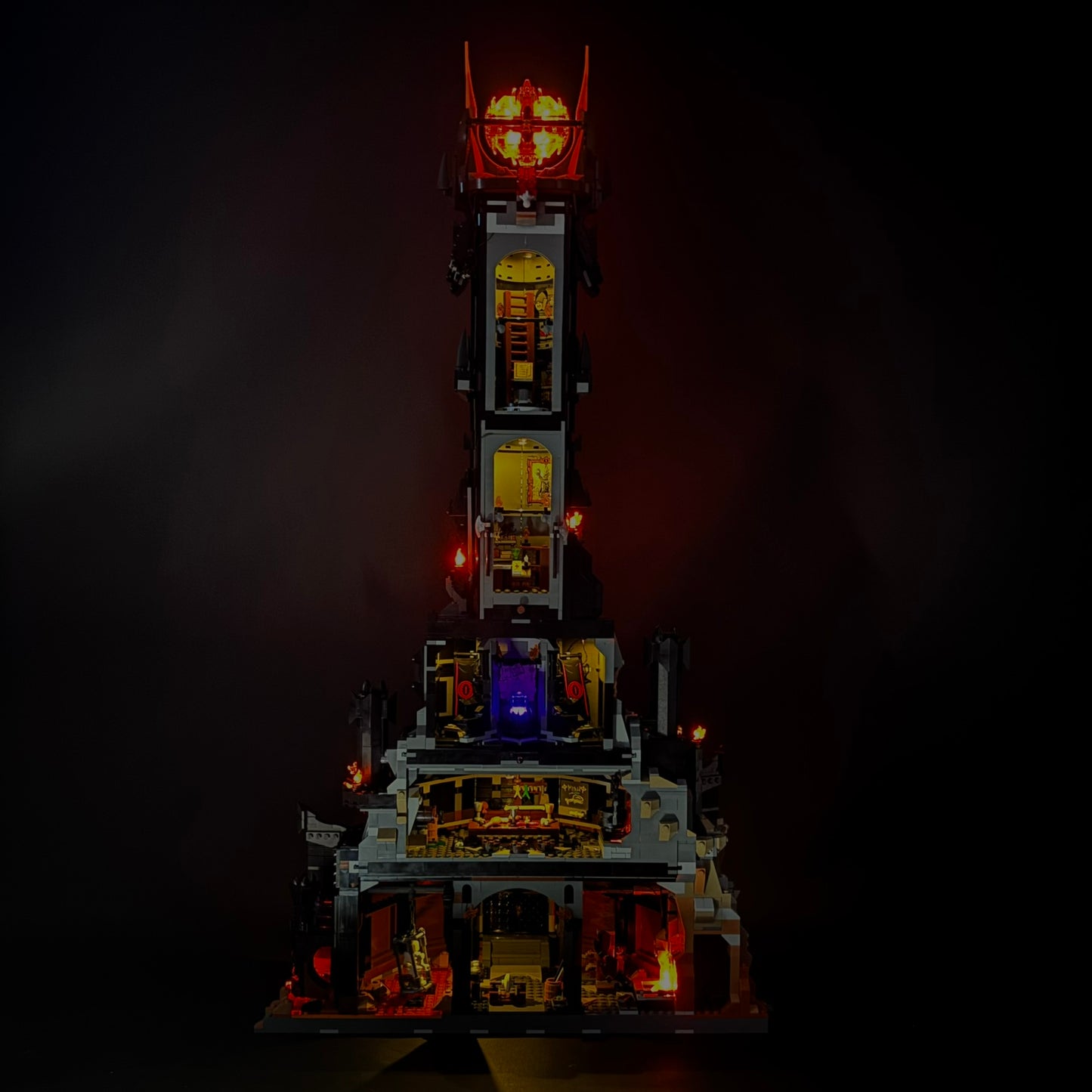 Lyssæt til LEGO® Barad-Dûr™ 10333 med flakkende LED-lys og flammende øje