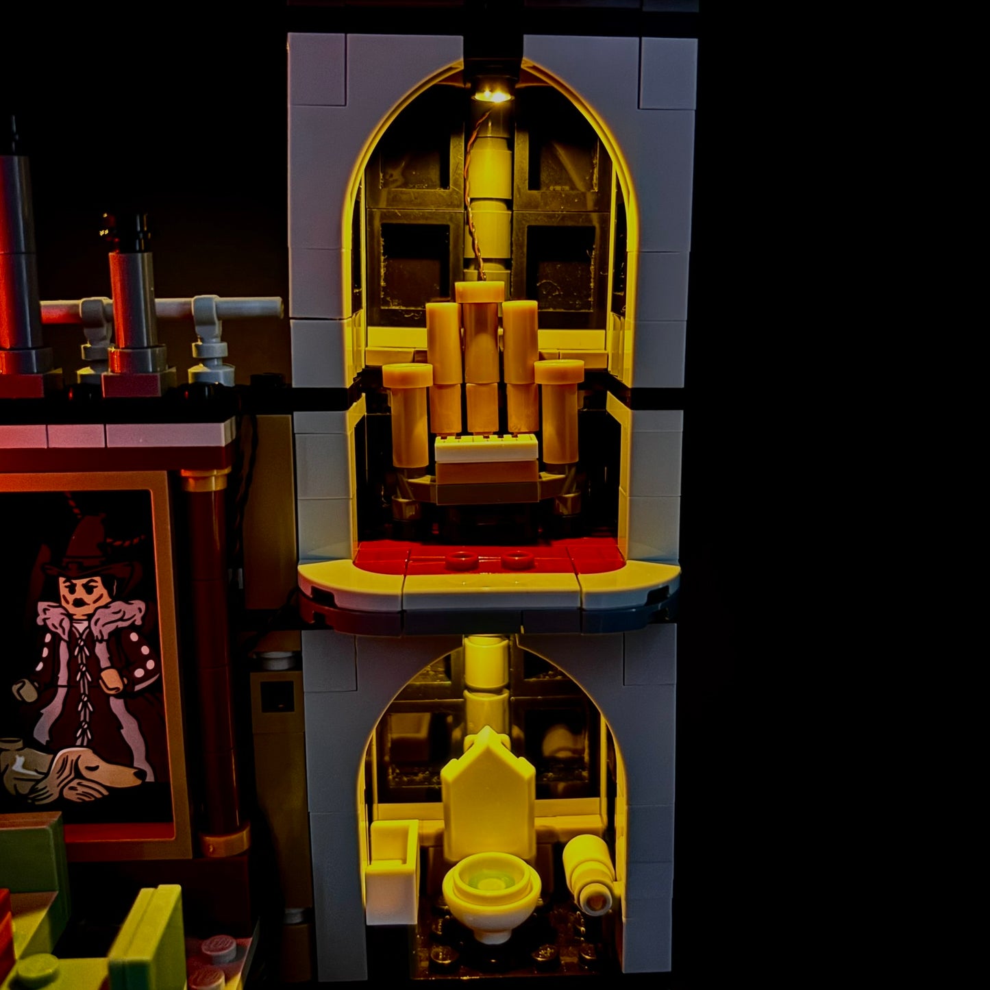 Lyskit til LEGO® Malfoy Manor™ 76453 med farverige LED-lys og USB-tilslutning