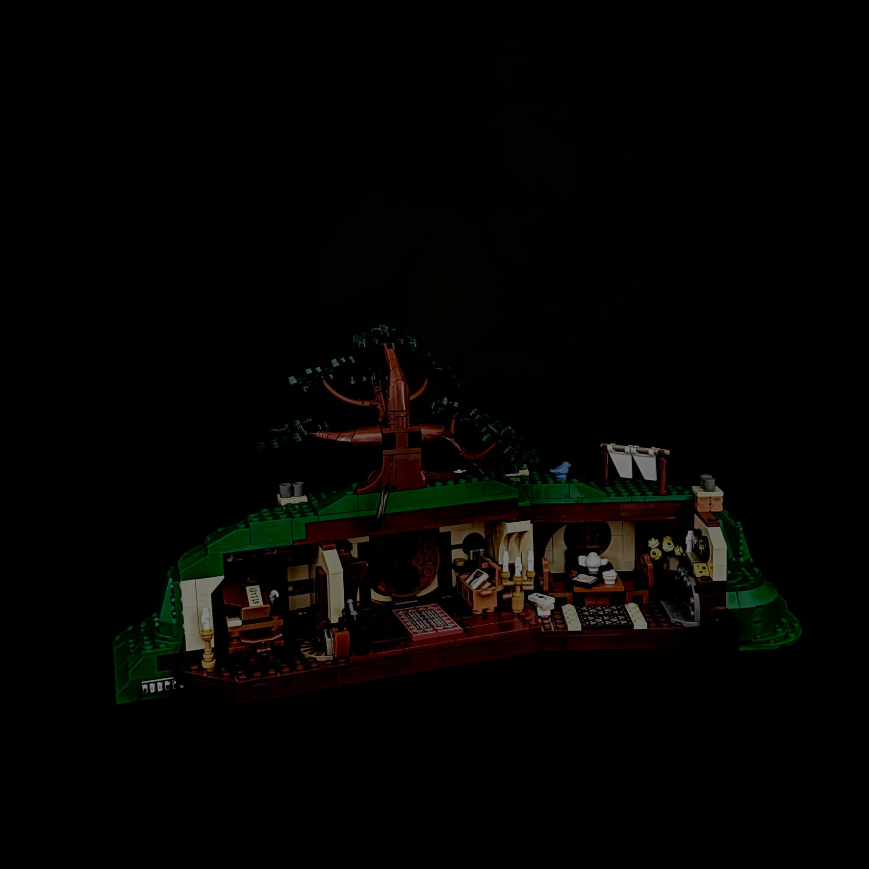 Lyssæt til LEGO® Ringenes Herre™ Herredet™ (10354) med farverige LED-lys og hyggelig hobbitstemning