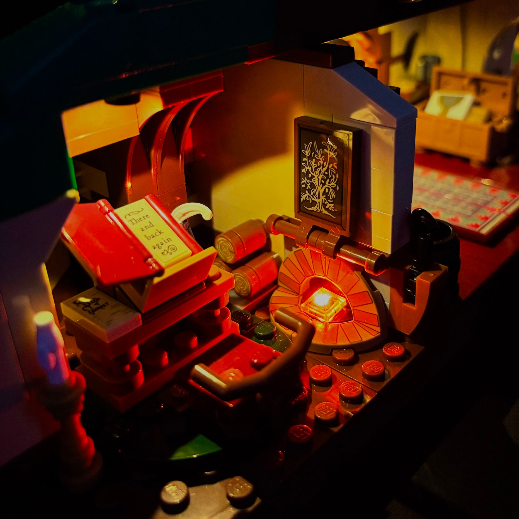 Lyssæt til LEGO® Ringenes Herre™ Herredet™ (10354) med farverige LED-lys og hyggelig hobbitstemning