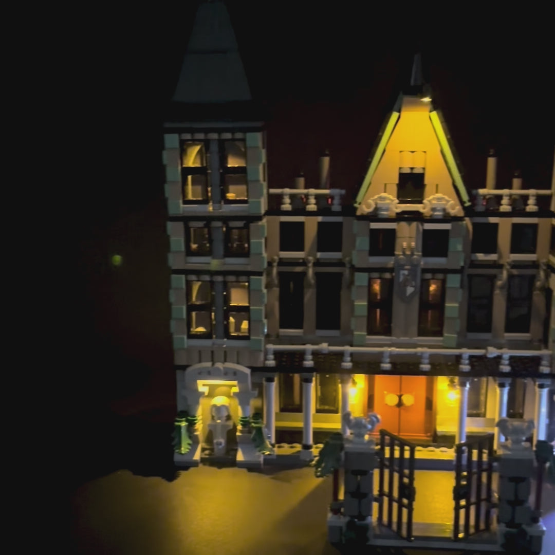Lyskit til LEGO® Malfoy Manor™ 76453 med farverige LED-lys og USB-tilslutning