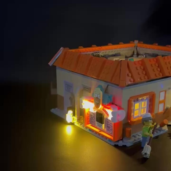Lyssæt til LEGO® Krusty Burger 21348 med farverige LED-lys