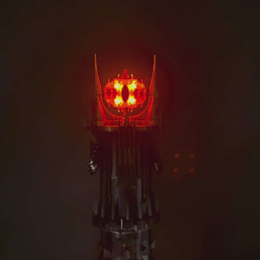 Lyssæt til LEGO® Barad-Dûr™ 10333 med flakkende LED-lys og flammende øje