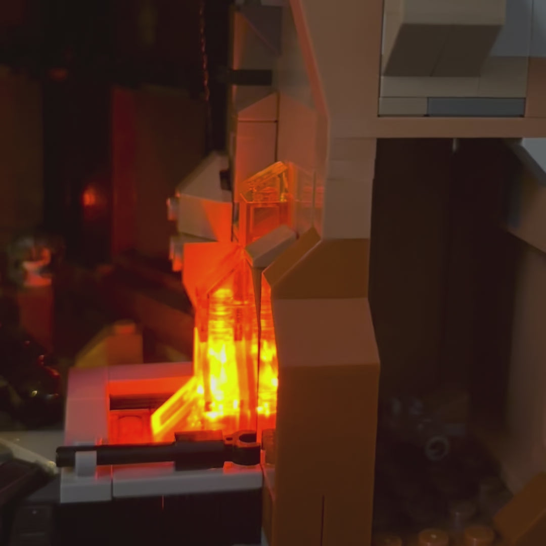Lyssæt til LEGO® Barad-Dûr™ 10333 med flakkende LED-lys og flammende øje