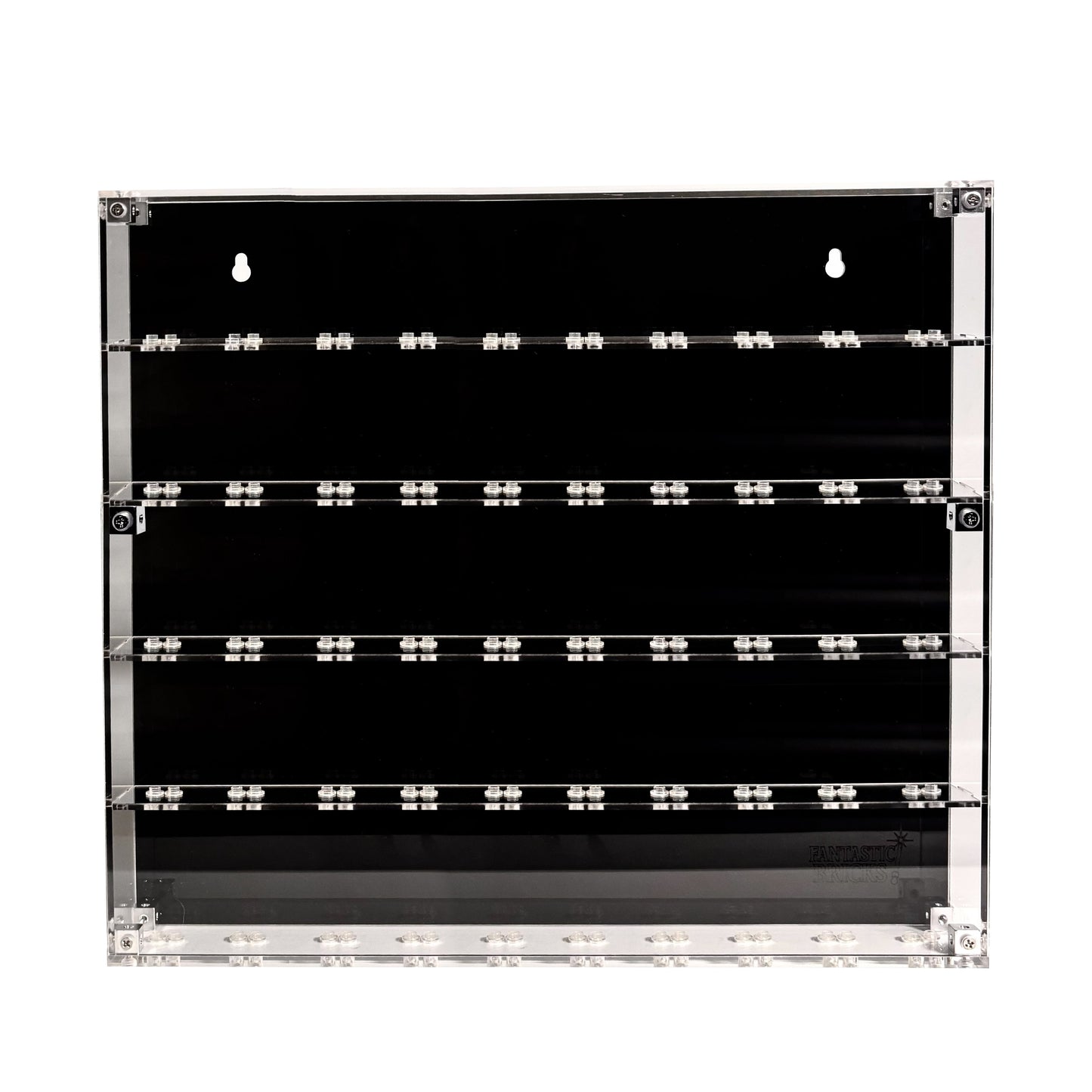 Væghængt akryl-kasse til 50 LEGO® Minifigurer™ – støvfri opbevaring samt  elegant, praktisk og pladsbesparende udstilling til samlere.