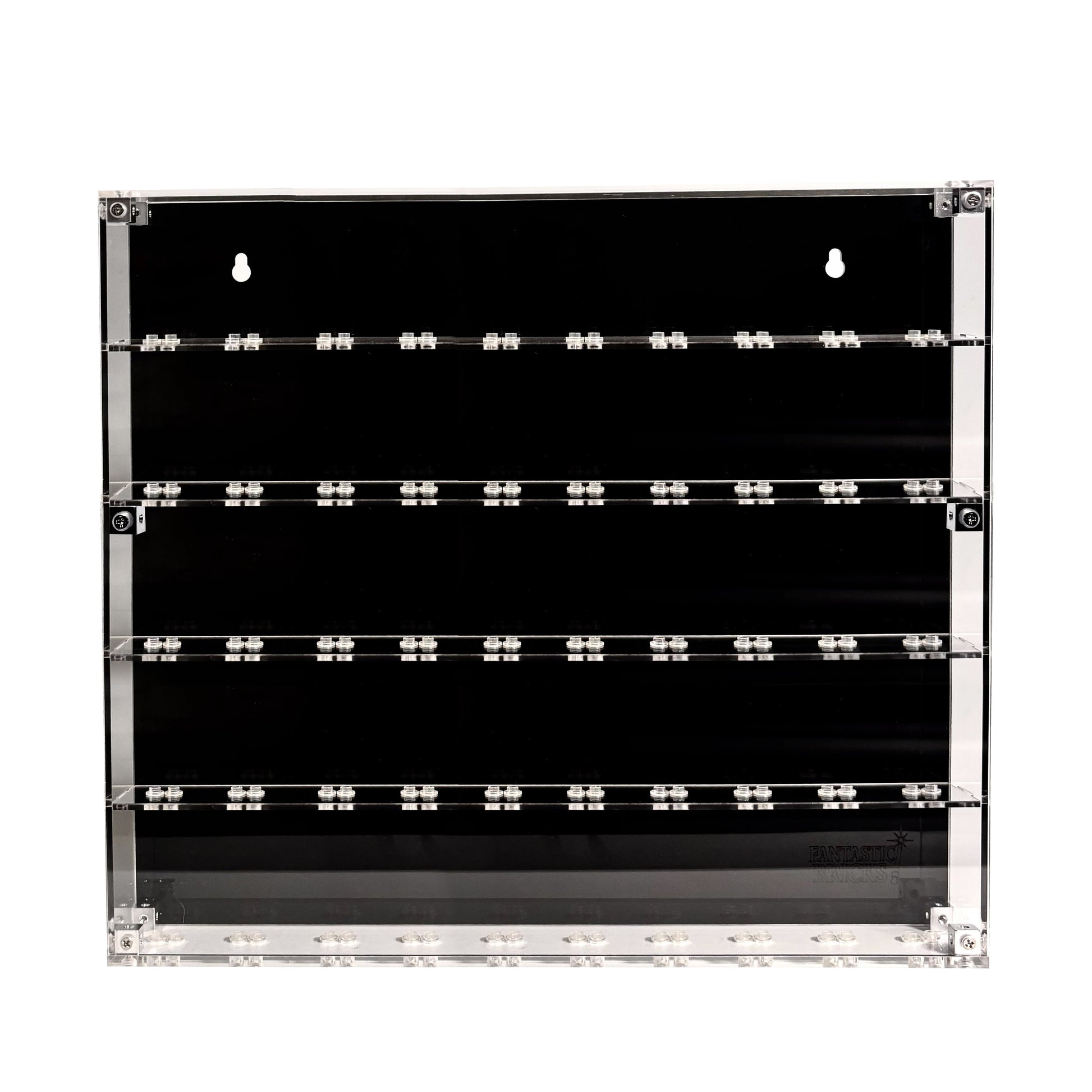 Væghængt akryl-kasse til 50 LEGO® Minifigurer™ – støvfri opbevaring samt  elegant, praktisk og pladsbesparende udstilling til samlere.