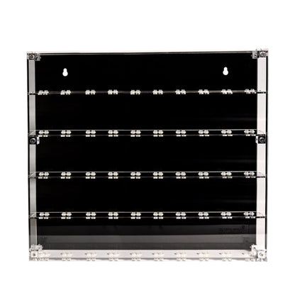 Væghængt akryl-kasse til 50 LEGO® Minifigurer™ – støvfri opbevaring samt  elegant, praktisk og pladsbesparende udstilling til samlere.