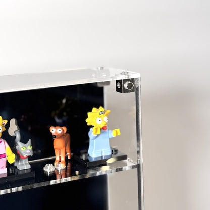 Væghængt akryl-kasse tilLEGO® Minifigurer™ – magnetisk front, nem at tage af