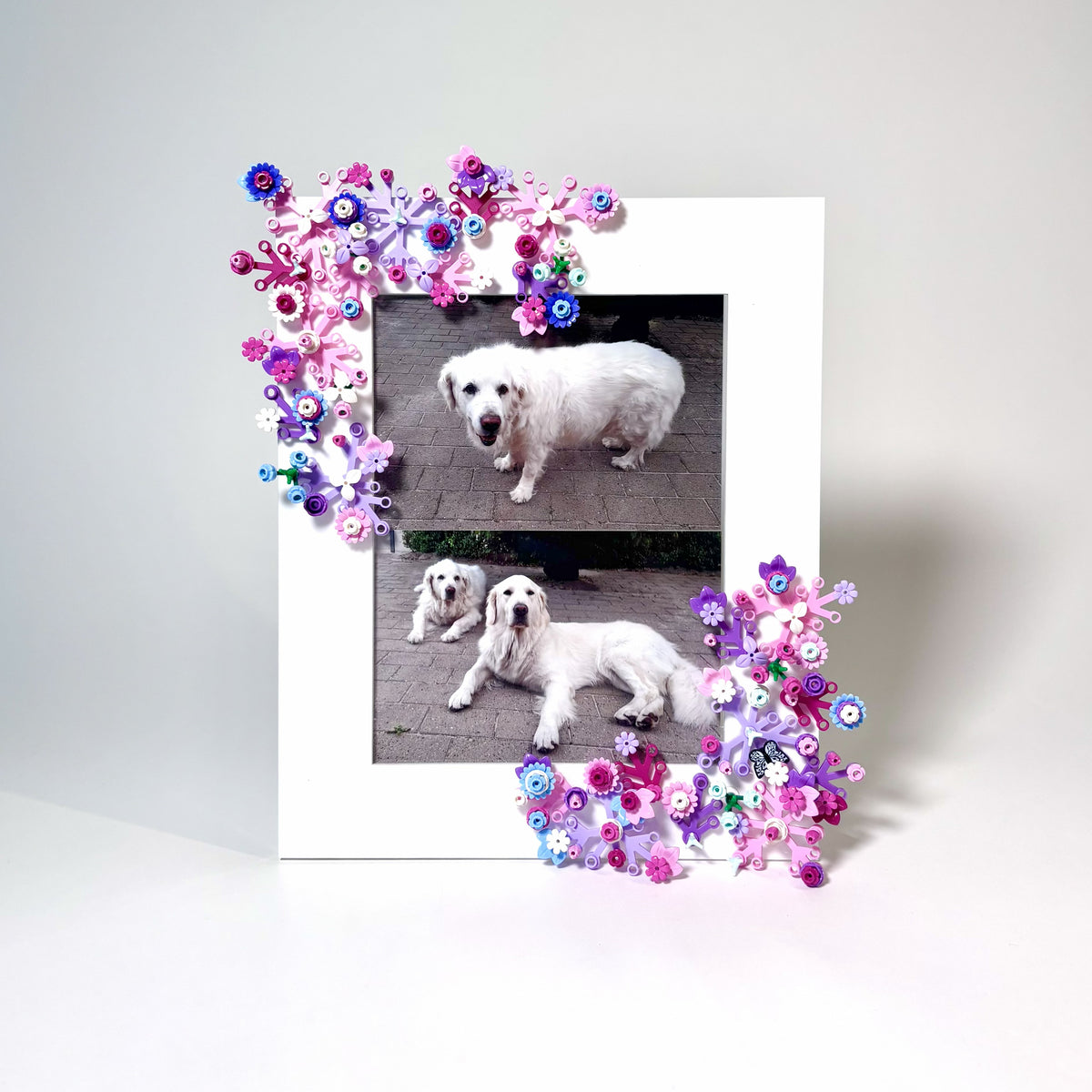 Akryl billedramme med foto og LEGO® dekoration