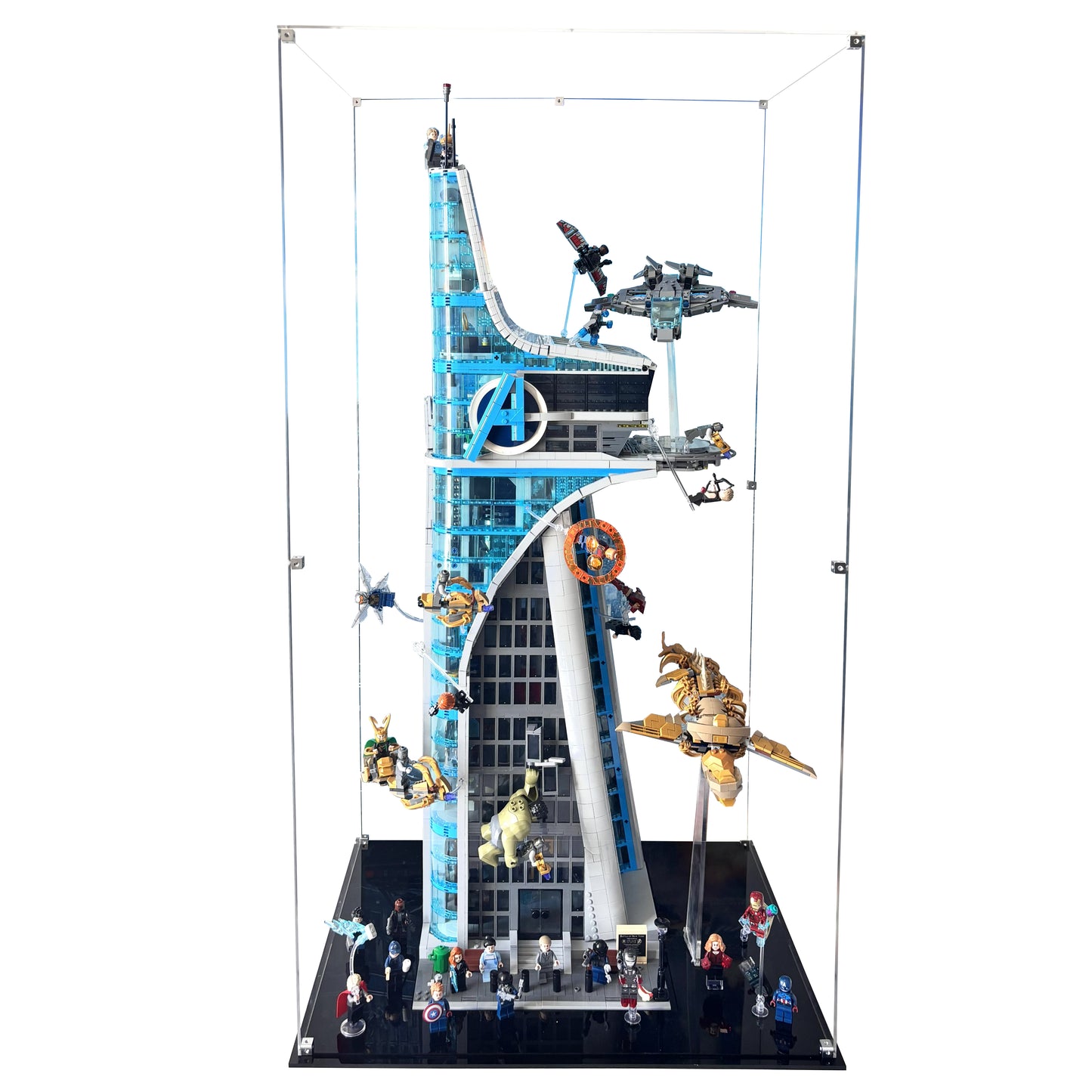 Display case til LEGO® Marvel™ Avengers Tower™ (76239). 