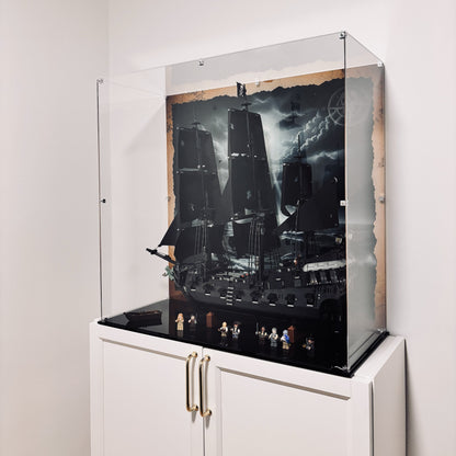Display case til Captain Jacks Pirate Ship-10365. Støvsikker og reducerer UV strålingen. 
