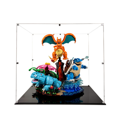 Akrylkasse til LEGO® Venusaur, Charizard and Blastoise 72153 - baggrundsmotiv med farverigt element-tema