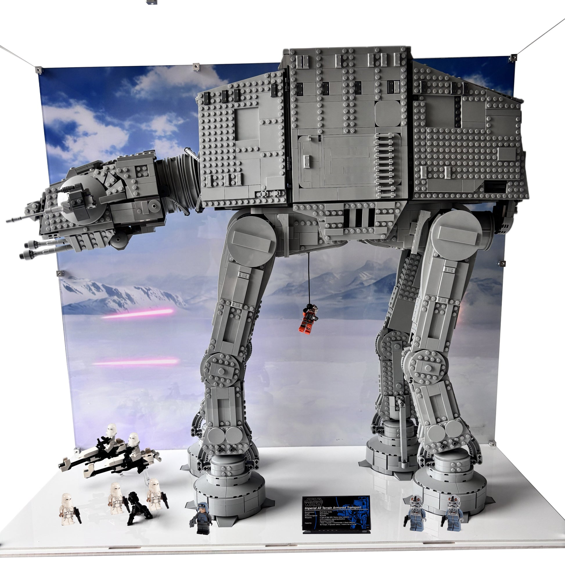 Display case til LEGO® Star Wars™ AT AT™ (75313). 