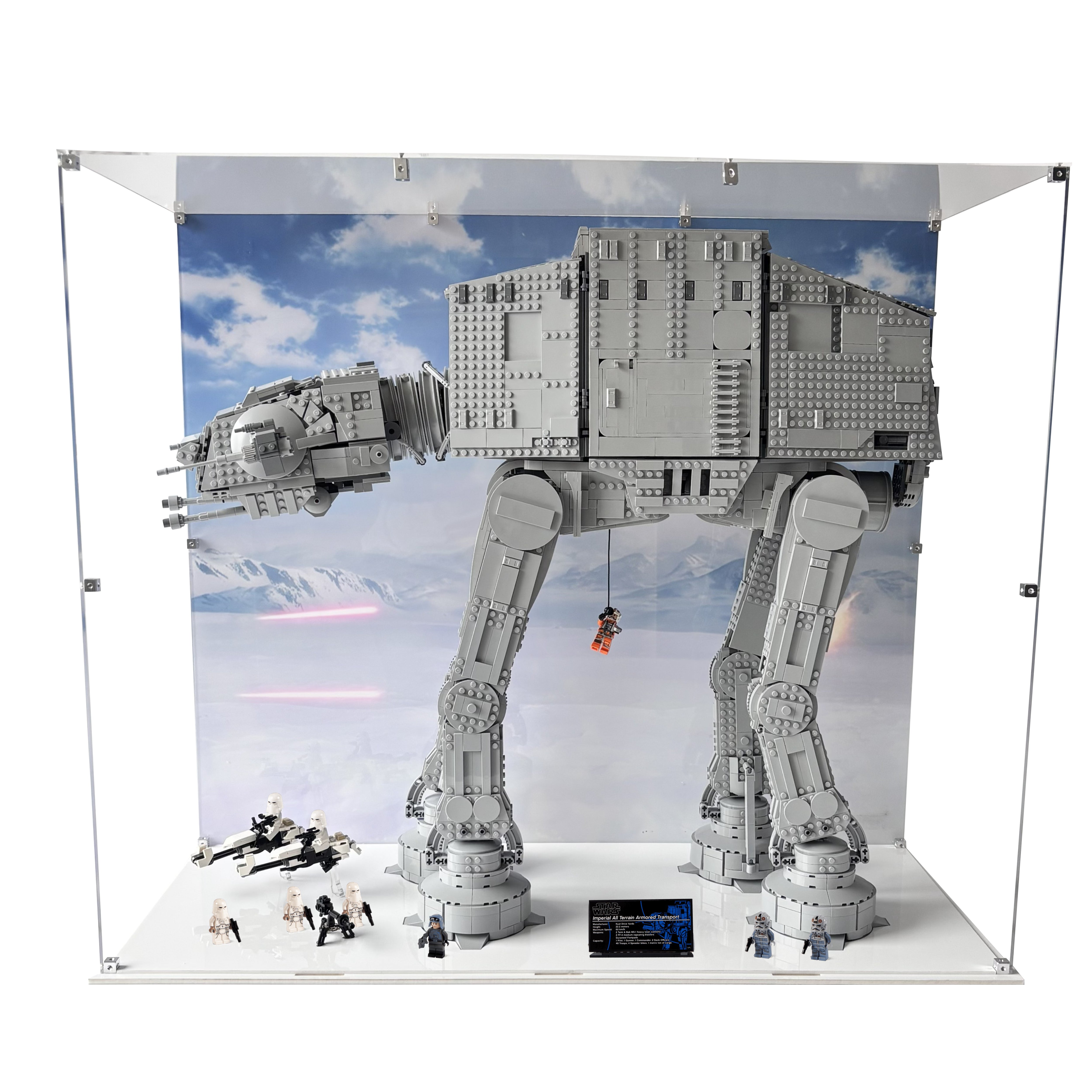 Display case til LEGO® Star Wars™ AT AT™ (75313). 