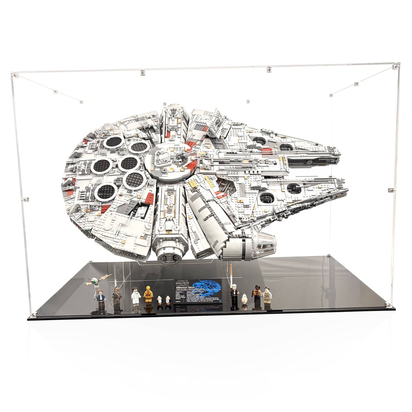 Display case til LEGO® UCS Millennium Falcon™ (75192). Inkl. stander i en 45° vinkel 