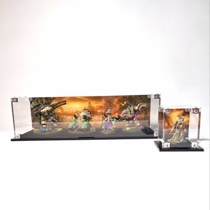 Display case til Warhammer® miniaturer og squads. Støvtæt, UV reduktion og blød fløjlsbund der giver stabilitet og sikkerhed.