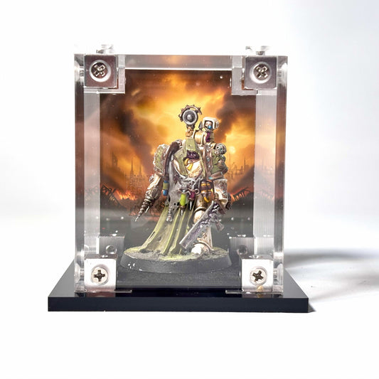 Display case til Warhammer® miniaturer. Støvtæt, UV reduktion og blød fløjlsbund der giver stabilitet og sikkerhed.