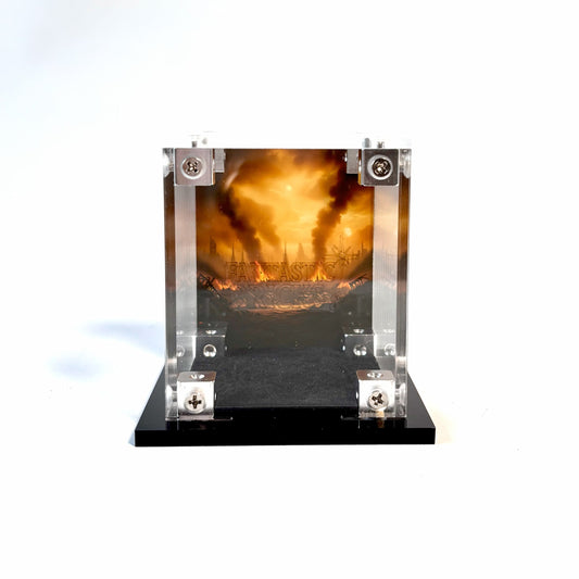 Display case til Warhammer® miniaturer . Støvtæt, UV reduktion og blød fløjlsbund der giver stabilitet og sikkerhed.