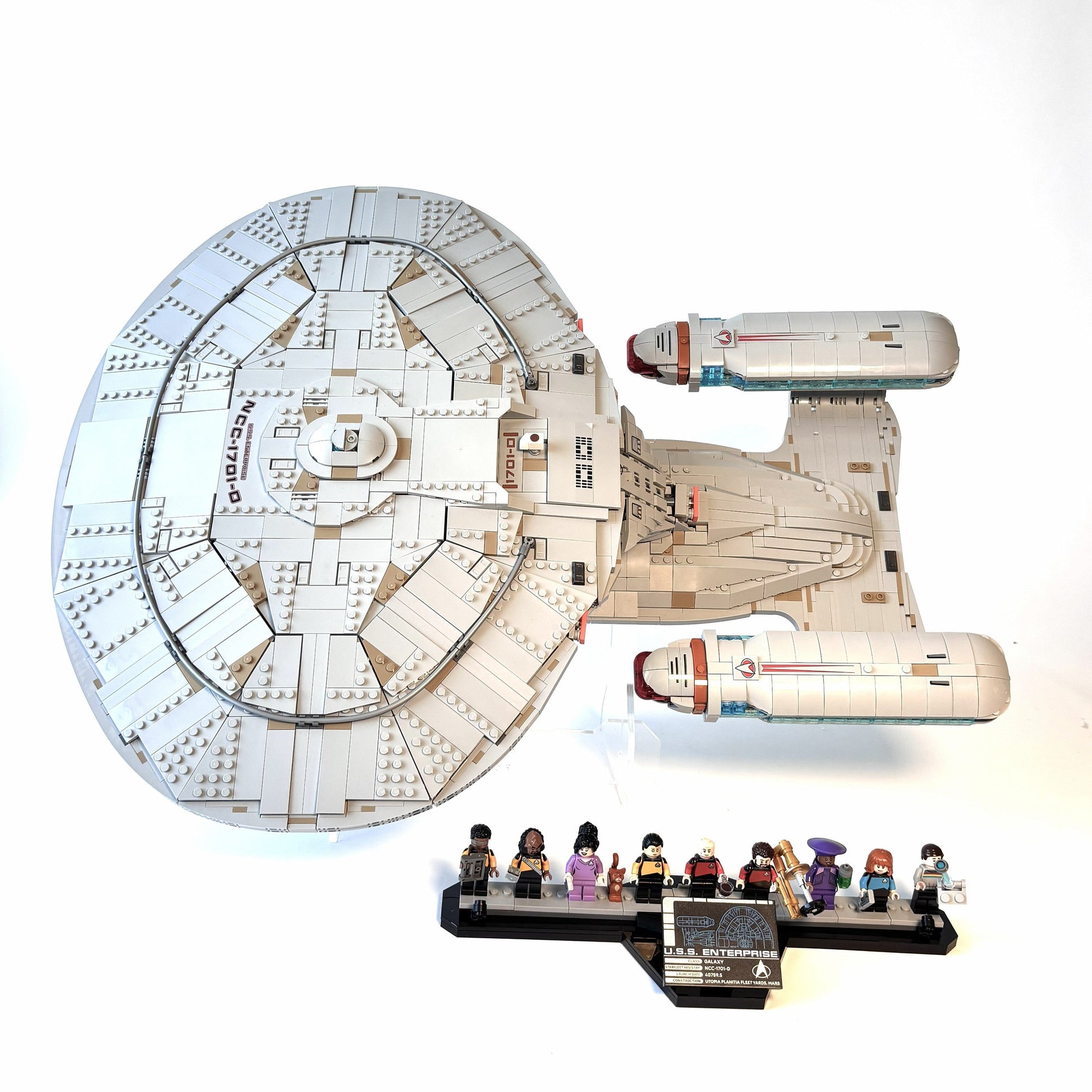 Display stand for LEGO 10356 Star Trek U.S.S Enterprise 