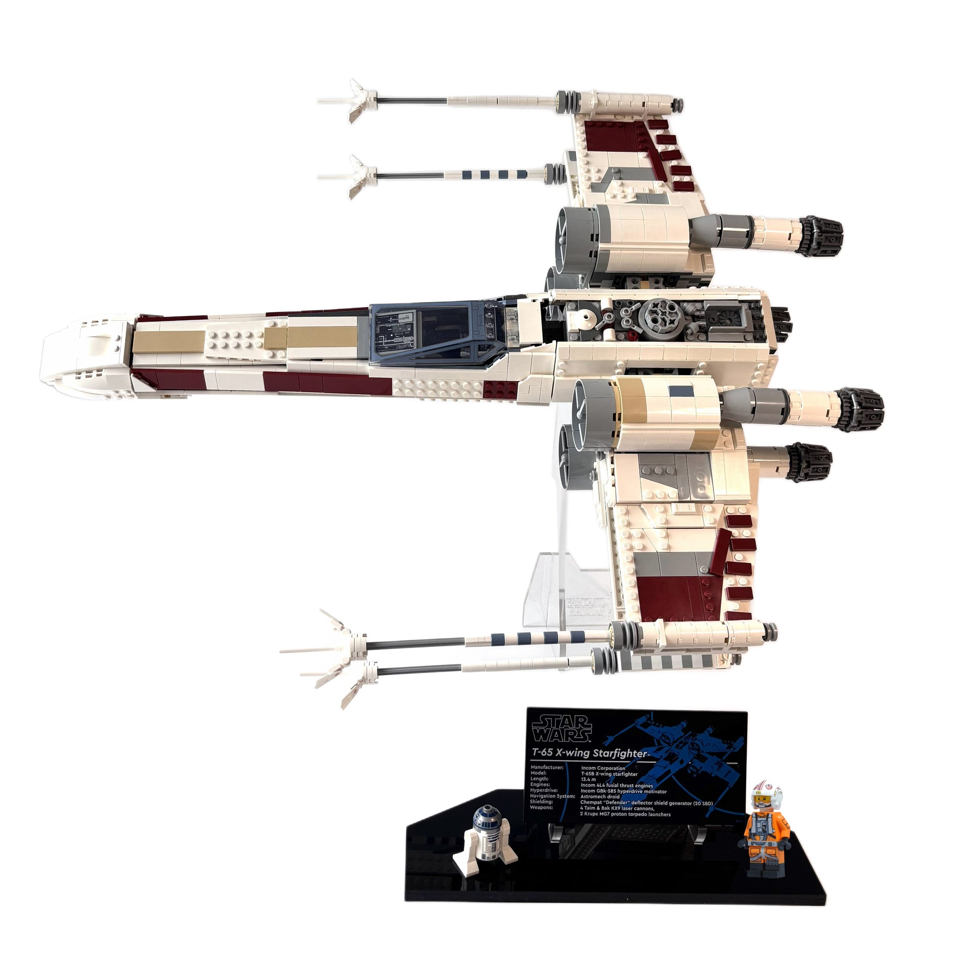 Display stand for LEGO Star Wars 75355 X-wing