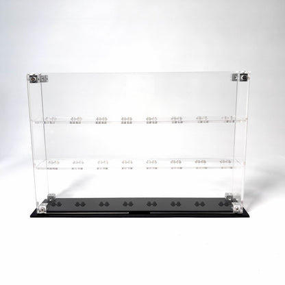 Krystalklar akryl-kasse til 24 LEGO® Minifigurer™ – støvfri opbevaring og elegant udstilling til samlere