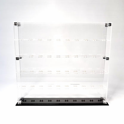 Krystalklar akryl-kasse til 50 LEGO® Minifigurer™ – støvfri opbevaring og elegant udstilling til samlere