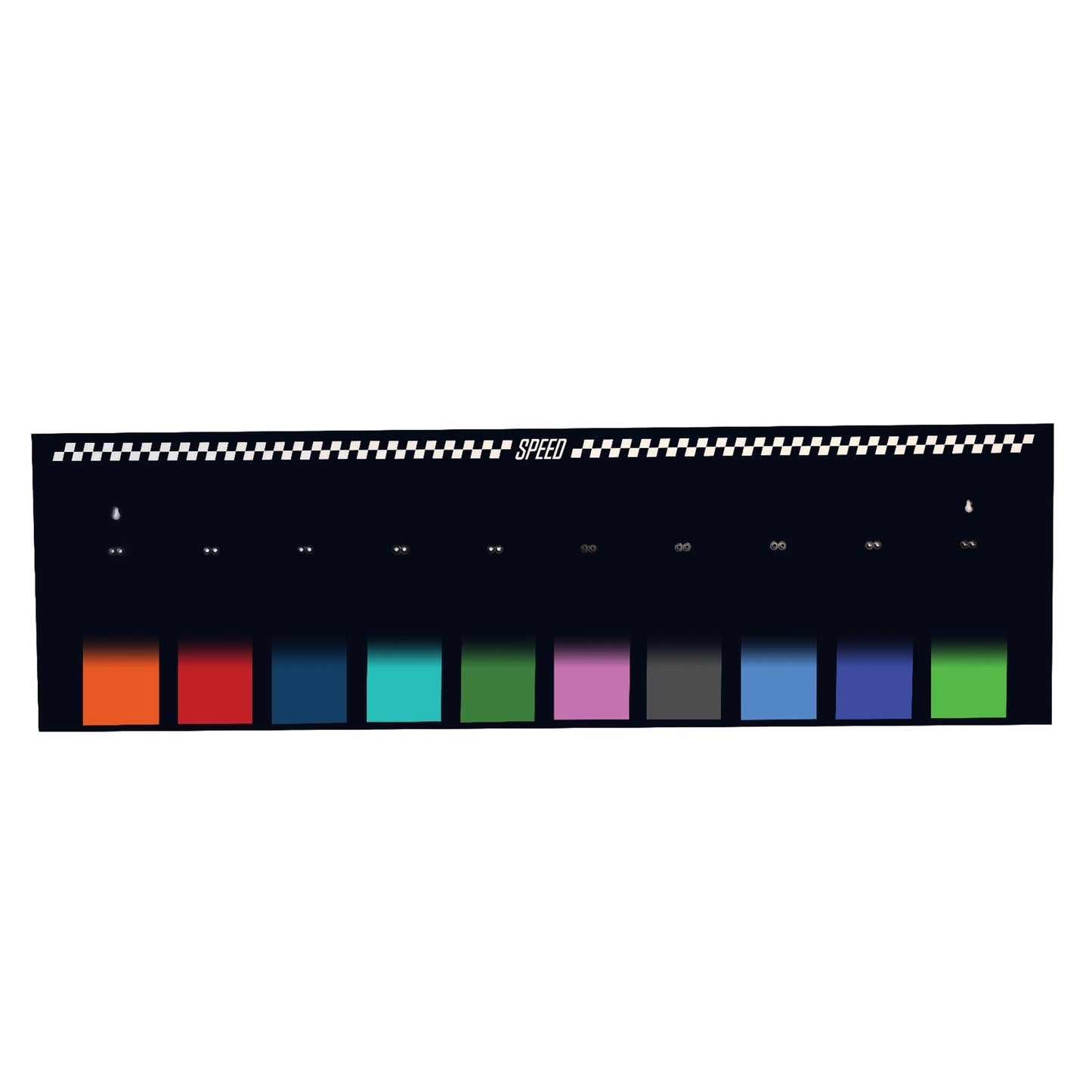 Udstillingsramme til 10 stk LEGO® F1 biler. Nem at montere på væggen. 