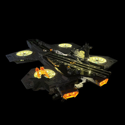 Lyskit installeret i LEGO® Marvel S.H.I.E.L.D. Helicarrier 76354