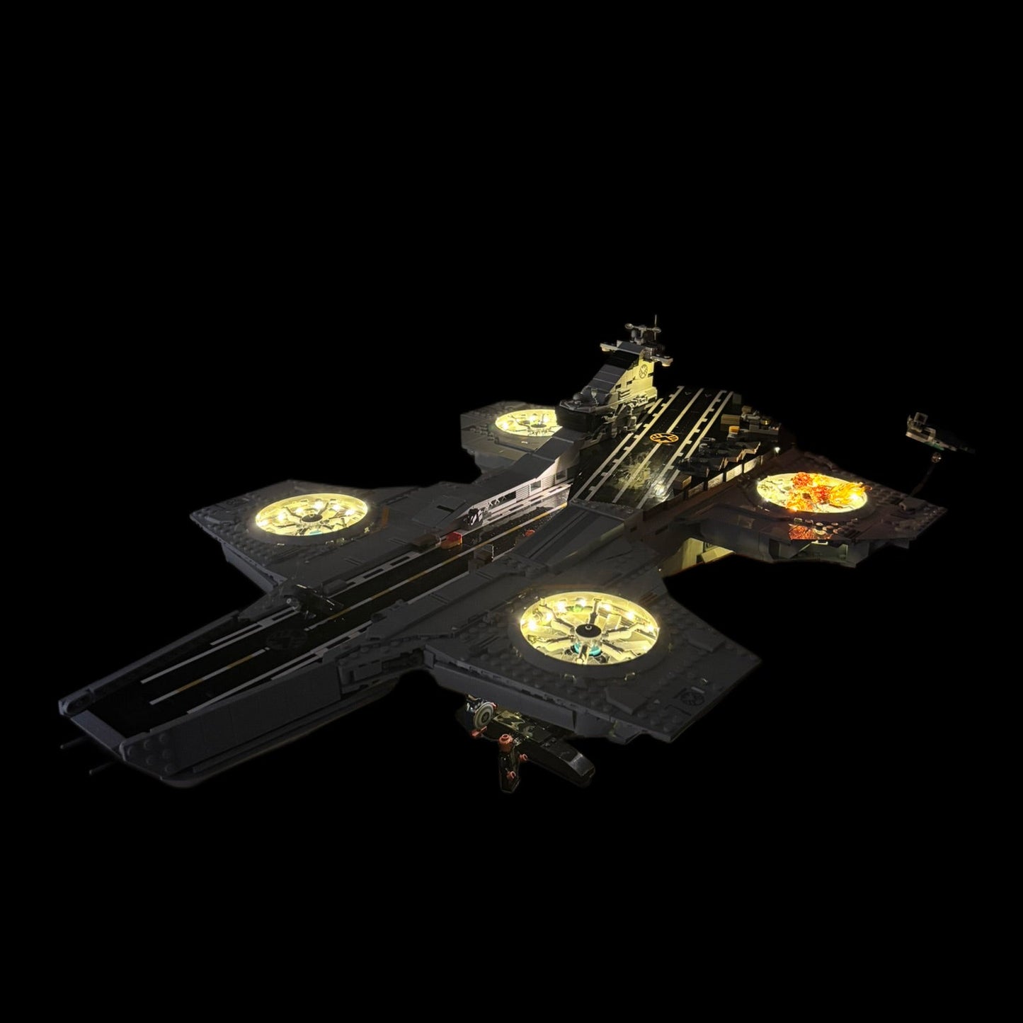 Lyskit installeret i LEGO® Marvel S.H.I.E.L.D. Helicarrier 76354