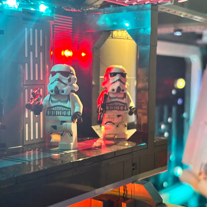 Lyskit til LEGO® 75419 Death Star™ med LED-belysning, der fremhæver dette ikoniske byg