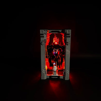 Lyskit til LEGO® Balrog Book Nook – oplys Morias miner og broen ved Khazad-dûm