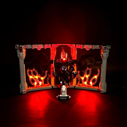 Lyskit til LEGO® Balrog Book Nook – oplys Morias miner og broen ved Khazad-dûm