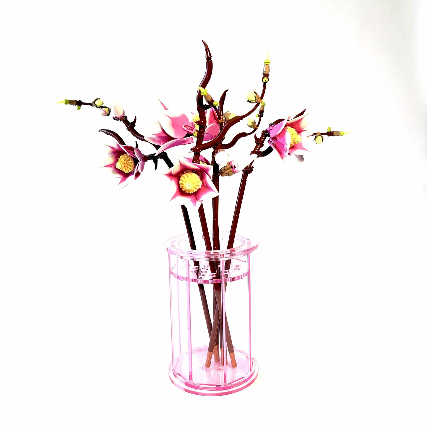 Stor akrylvase - pink til LEGO® Botanical - Serien