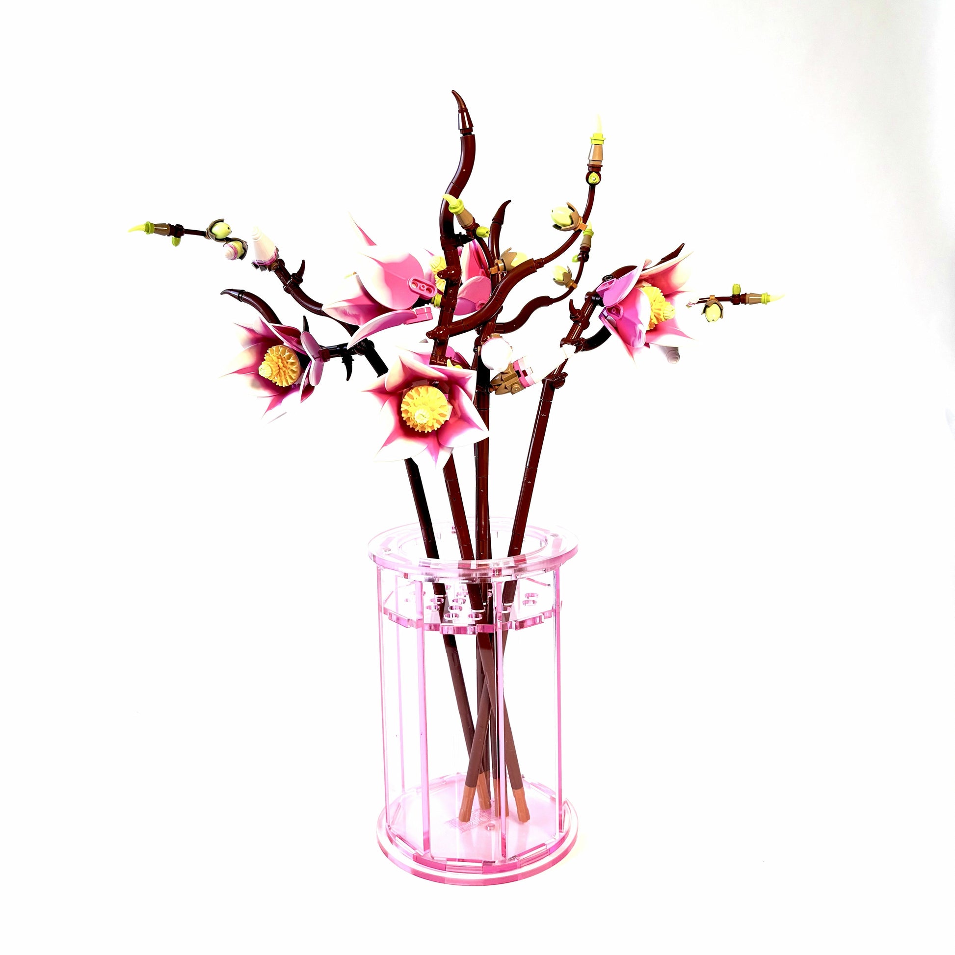 Stor akrylvase - pink til LEGO® Botanical - Serien