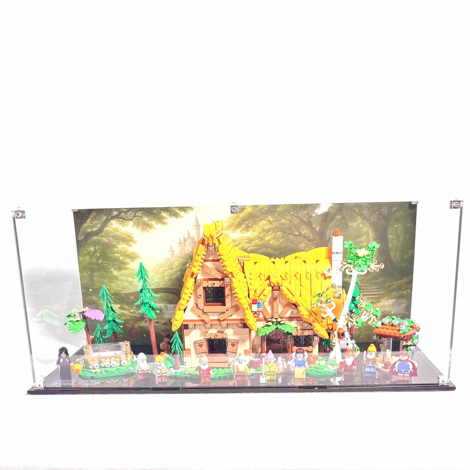 Akryl kasse til LEGO® Disney® Snehvide og de syv små dværges hytte (43242) – støvfri beskyttelse og elegant udstilling af det ikoniske eventyr