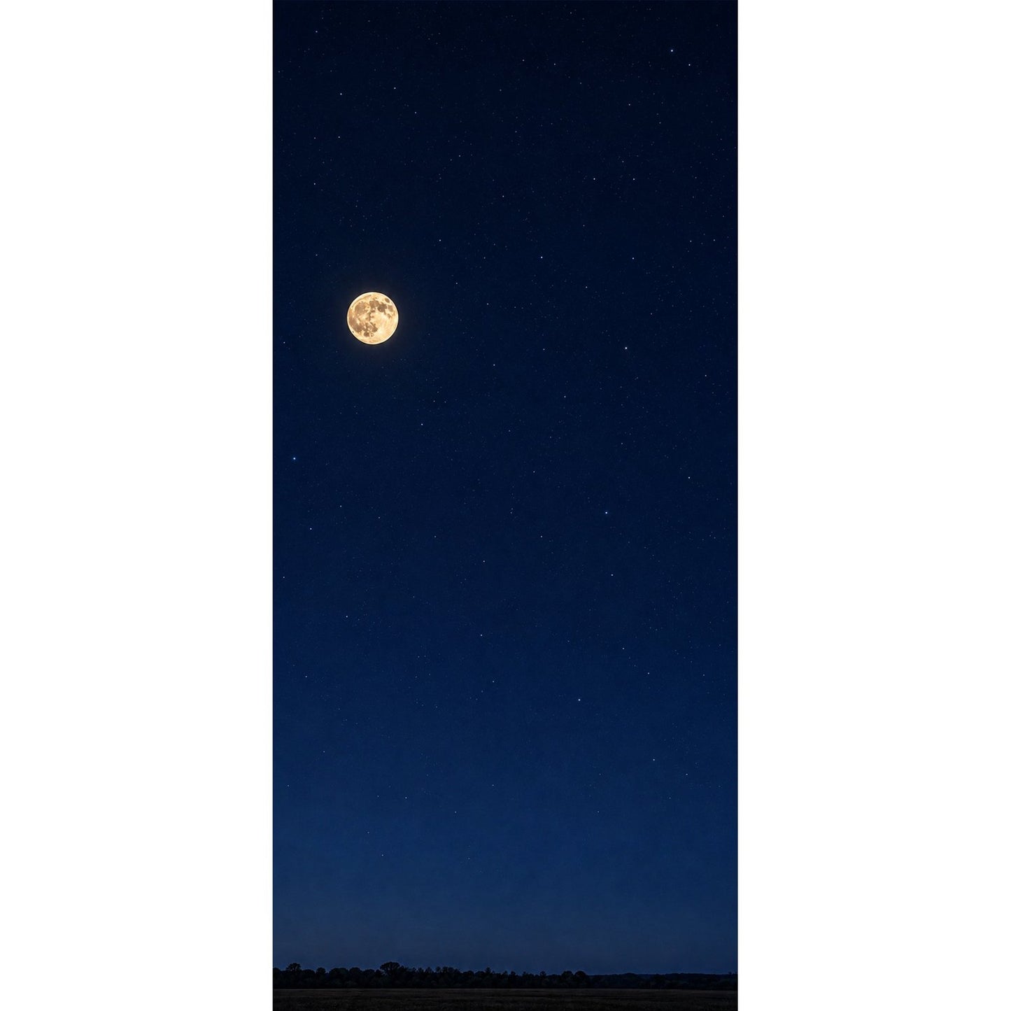 Akrylkasse til LEGO® 10341 NASA Artemis - baggrundsmotiv med fuldmåne og stjernehimmel om natten