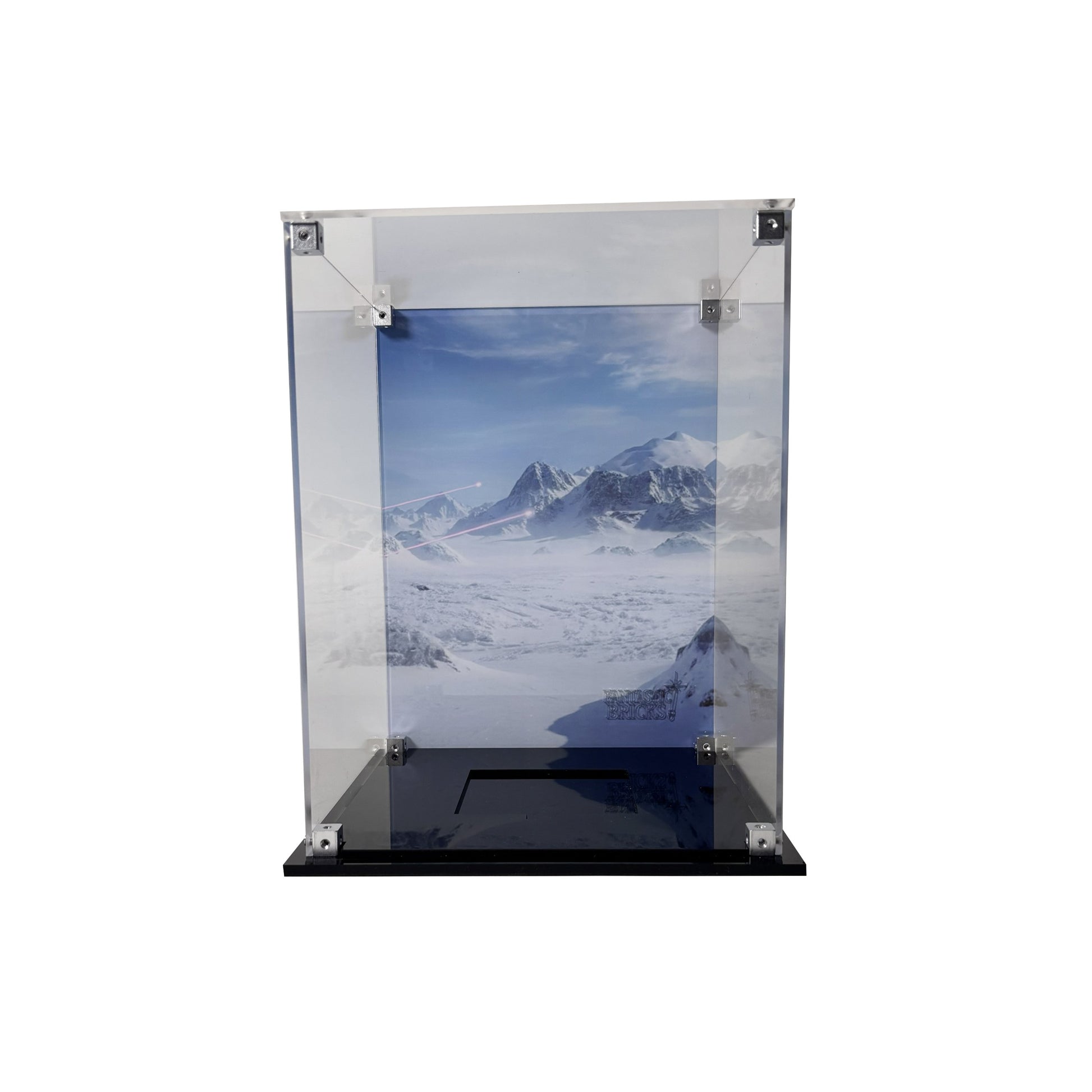Akryl displaykasse til LEGO® Star Wars™ hjelme – støvfri beskyttelse og elegant udstilling af Darth Vader™, Luke Skywalker™ og andre samlerhjelme.