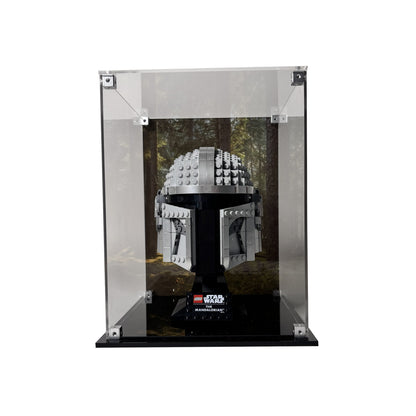 Akryl displaykasse til LEGO® Star Wars™ hjelme – støvfri beskyttelse og elegant udstilling af Darth Vader™, Luke Skywalker™ og andre samlerhjelme.