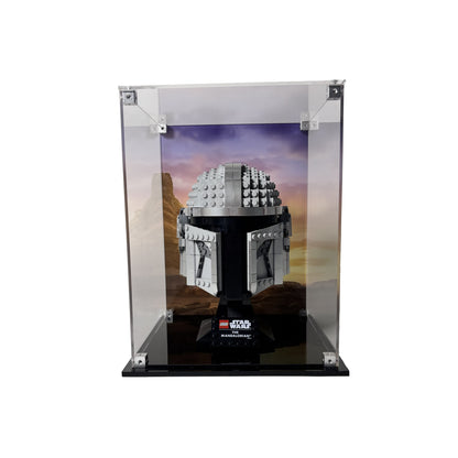 Akryl displaykasse til LEGO® Star Wars™ hjelme – støvfri beskyttelse og elegant udstilling af Darth Vader™, Luke Skywalker™ og andre samlerhjelme.