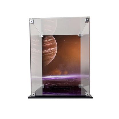 Akryl displaykasse til LEGO® Star Wars™ hjelme – støvfri beskyttelse og elegant udstilling af Darth Vader™, Luke Skywalker™ og andre samlerhjelme.