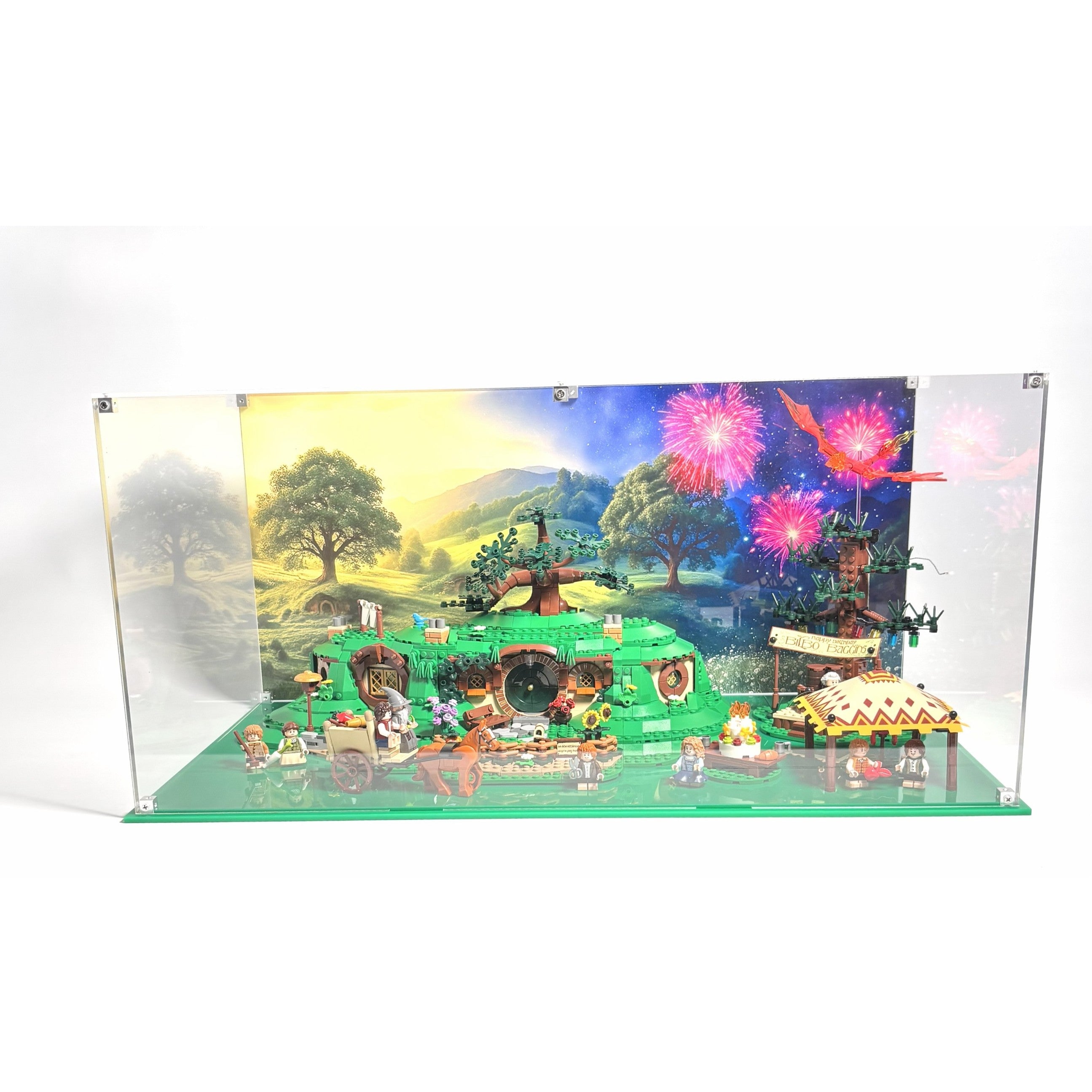 Akryl kasse til LEGO® Ringenes Herre™ Herredet™ (10354) – støvfri beskyttelse og stilfuld udstilling af Bilbos hobbithul i Bagshot Row™