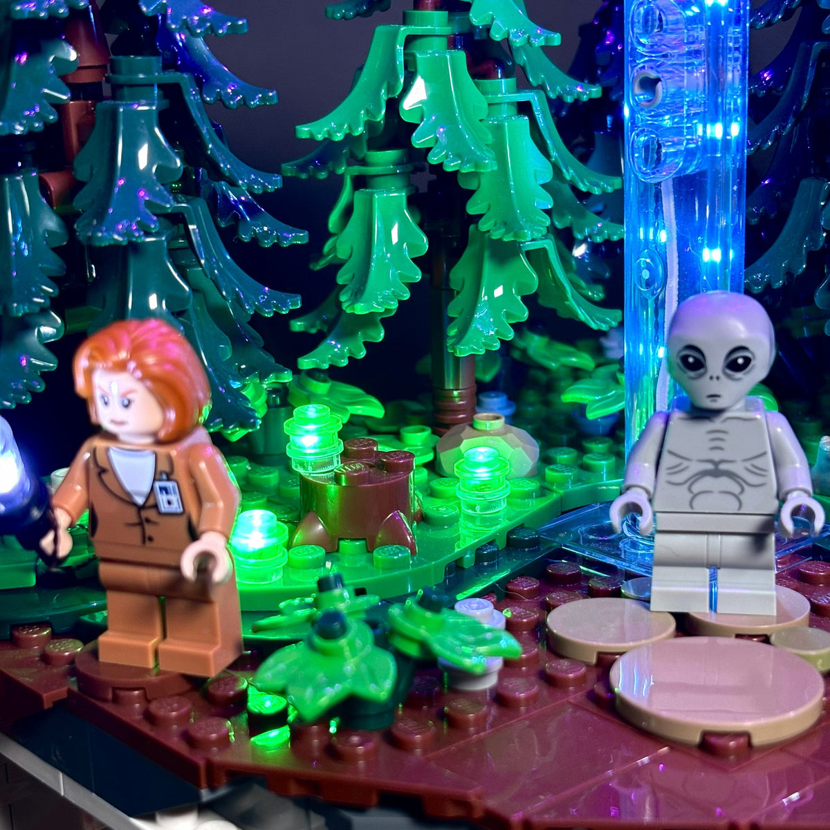 Lyskit til LEGO 21369 The X-files med justerbar mystisk lys fra UFO'en og oplysning af alle detaljer 