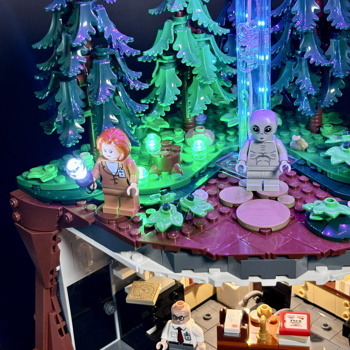 Lyskit til LEGO 21369 The X-files med justerbar mystisk lys fra UFO'en og oplysning af alle detaljer 