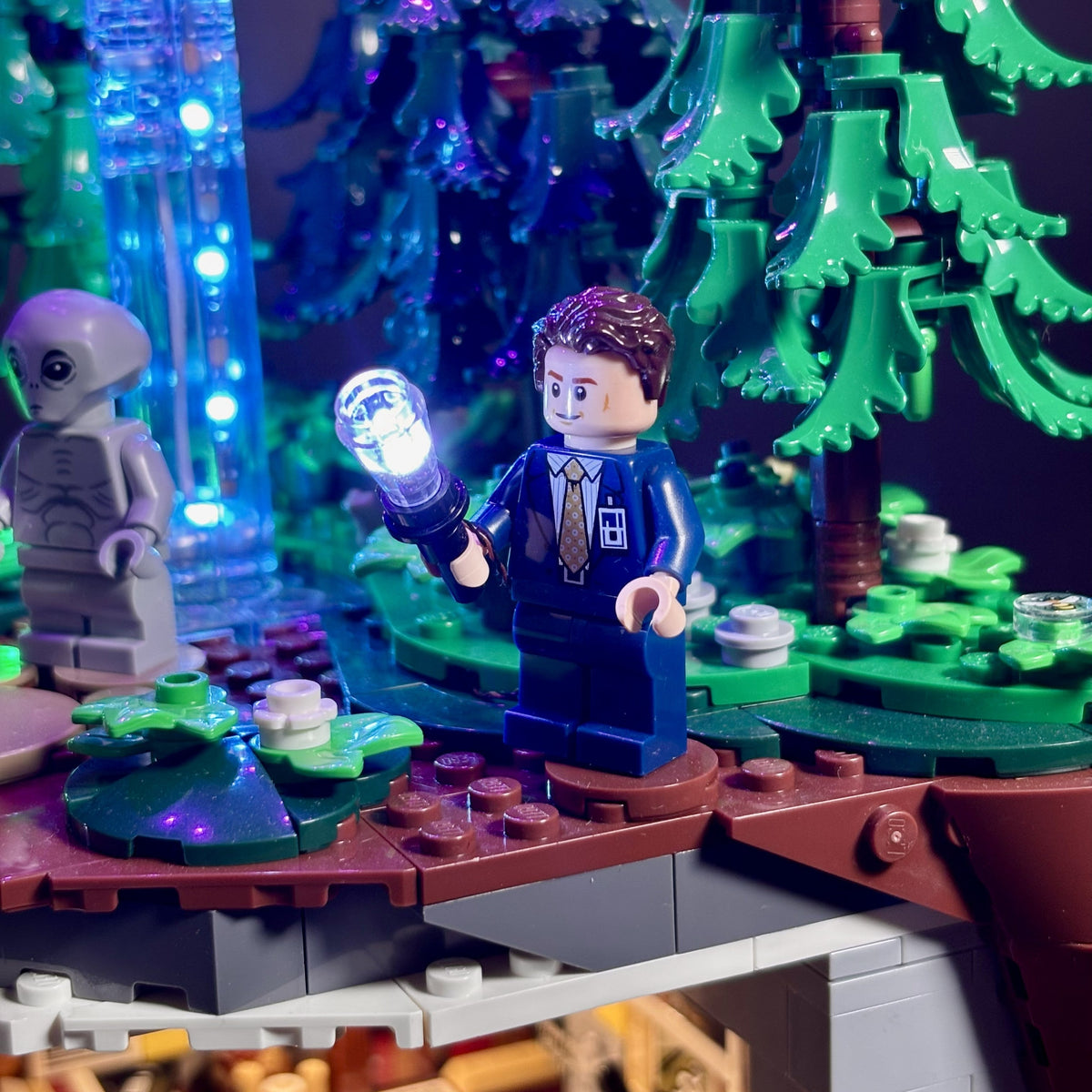 Lyskit til LEGO 21369 The X-files med justerbar mystisk lys fra UFO'en og oplysning af alle detaljer 