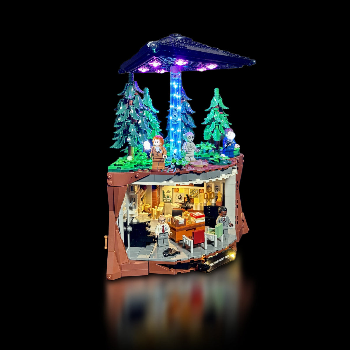 Lyskit til LEGO 21369 The X-files med justerbar mystisk lys fra UFO'en og oplysning af alle detaljer 