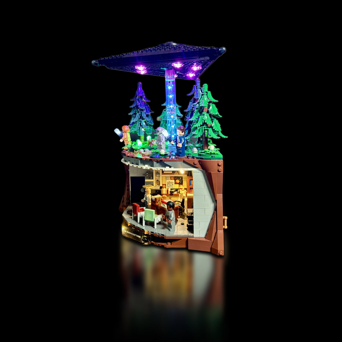 Lyskit til LEGO 21369 The X-files med justerbar mystisk lys fra UFO'en og oplysning af alle detaljer 
